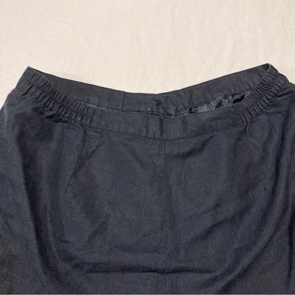 Midnight Velvet Brand Rayon Blend Black Cropped Pants with Lace Trim - Picture 10 of 11